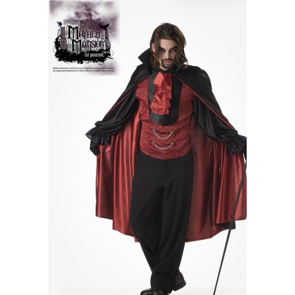 Mayhem Mansion Count Bloodthirst Vampire Costume Adult Men’s XXXLarge 42-44